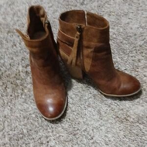 Brown Leather Ankle Boots